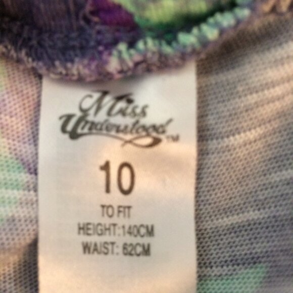 Miss Understood Women's purple floral lounge pants sleepwear Sz 10 - Picture 8 of 8